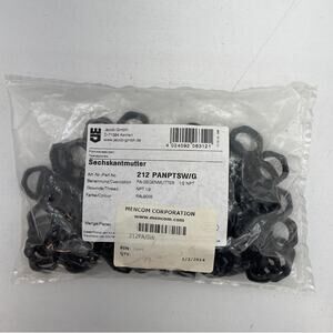 100 PCS 1/2" NPT Locknut Threaded Hex Nuts – Black 212 PANPTSW/G Fitting